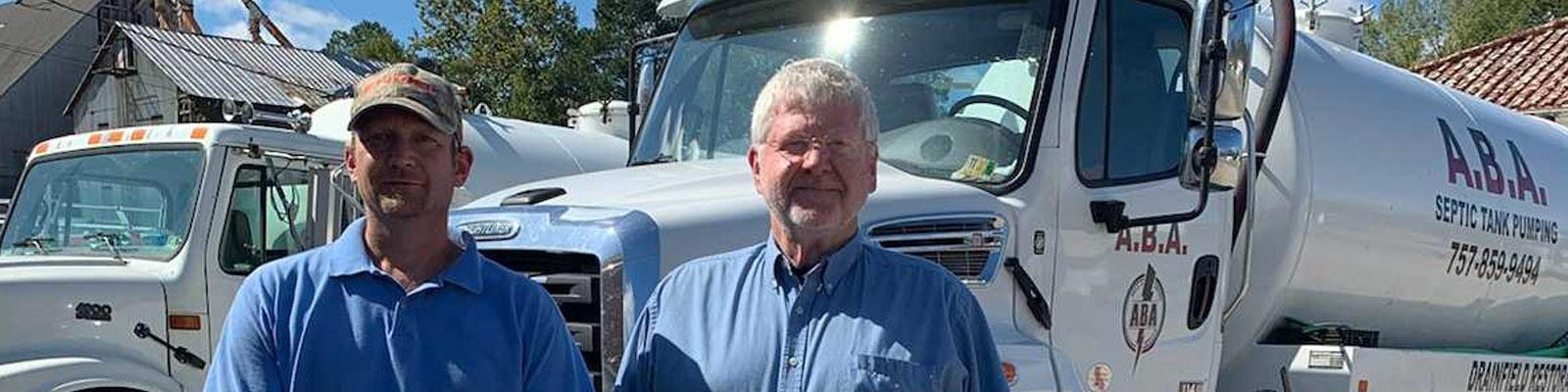 Robert Smallwood, III (Left) and Robert Smallwood, Jr. (Right), Owners of ABA Well and Septic Services Cover